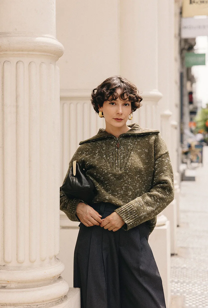 Barry Wool Sweater - Moss sold by Etela Petite product image thumbnail 2