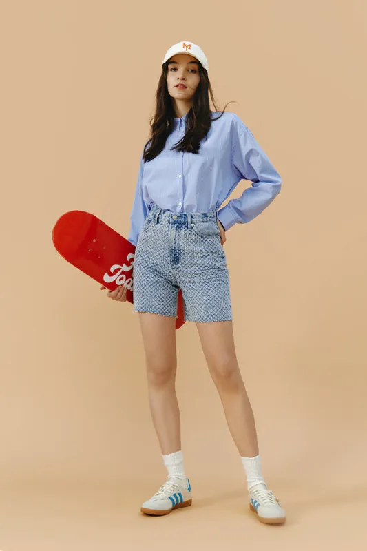 Venice Tweed High Rise Shorts sold by Etela Petite