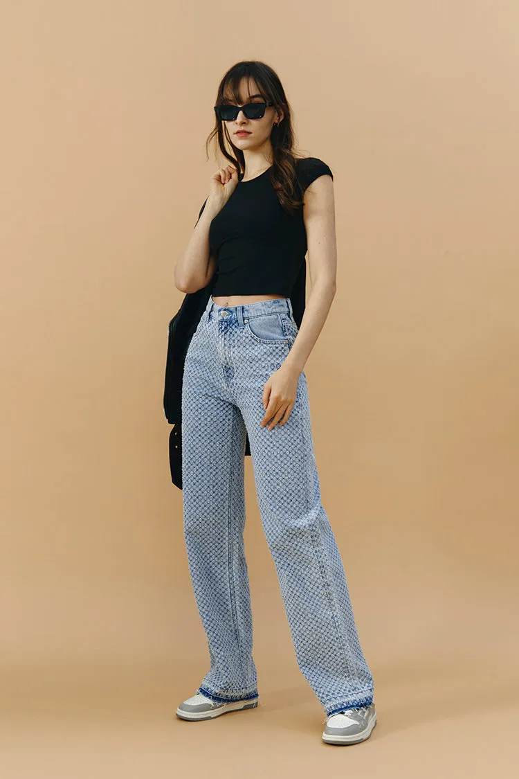 Coney Island Whitefish Tweed Wide Jeans sold by Etela Petite product image thumbnail 5