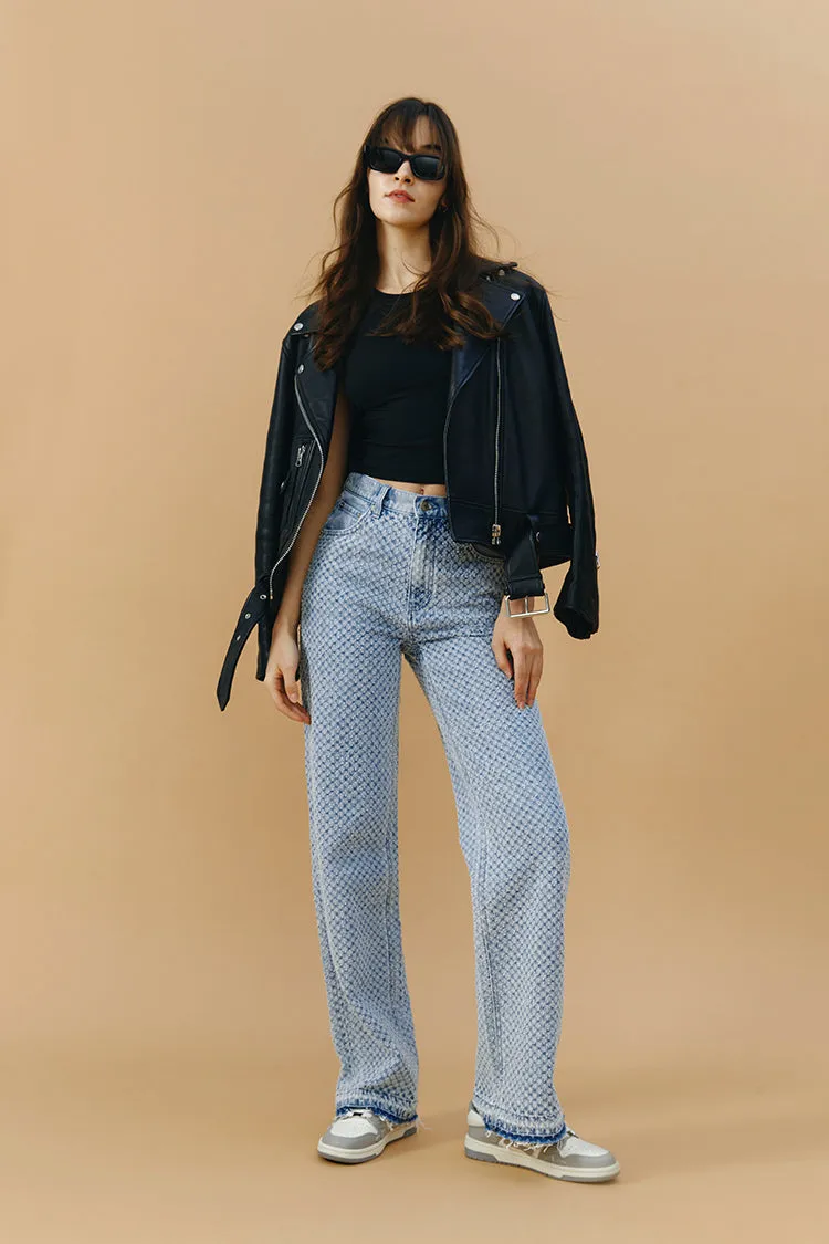 Coney Island Whitefish Tweed Wide Jeans sold by Etela Petite product image thumbnail 4