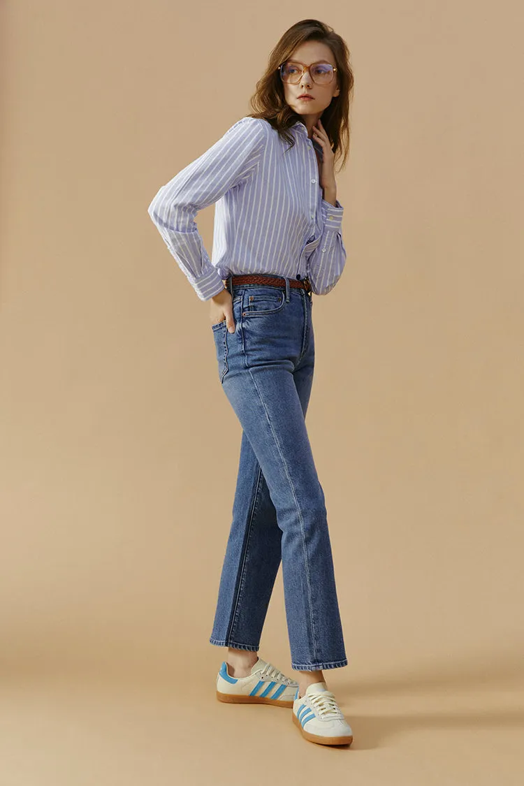 Chelsea High Rise Straight Crop Jeans sold by Etela Petite product image thumbnail 5