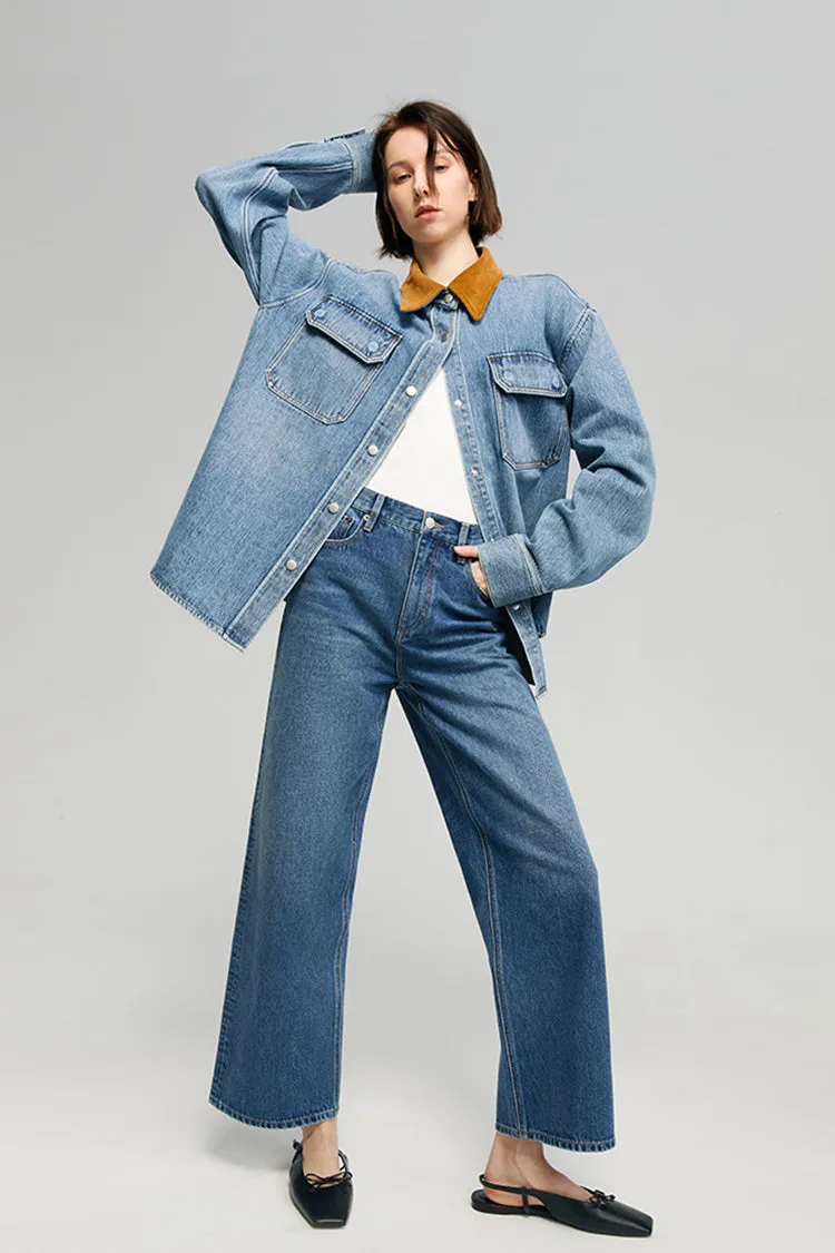 California Sunset Denim Shirt sold by Etela Petite product image thumbnail 5