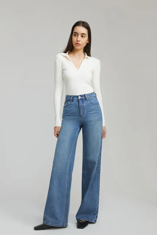Angeles High Rise Baggy Jeans sold by Etela Petite