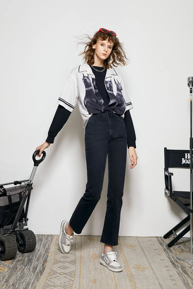 Activity Grrrl High Rise Kick Crop Jeans sold by Etela Petite product image thumbnail 4