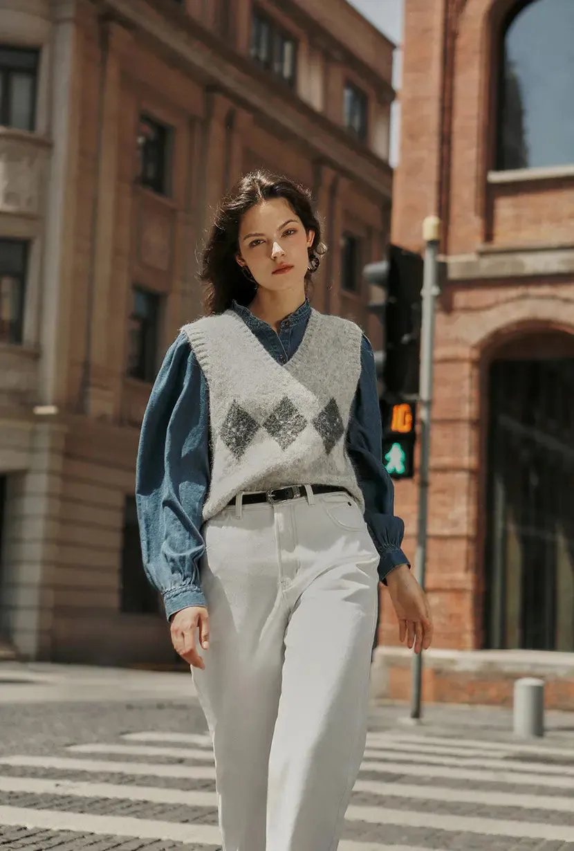 Danica Knitted Alpaca Vest - Gray sold by Etela Petite product image thumbnail 2