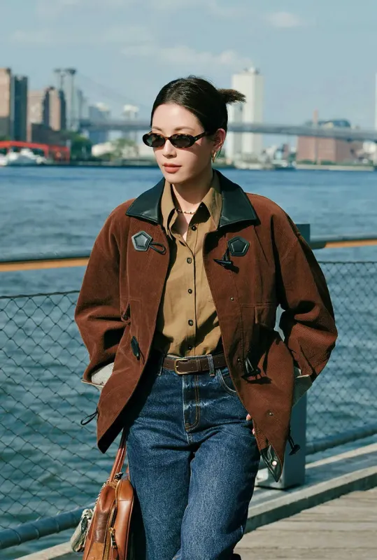 Bryce Corduroy Barn Jacket - Sepia sold by Etela Petite