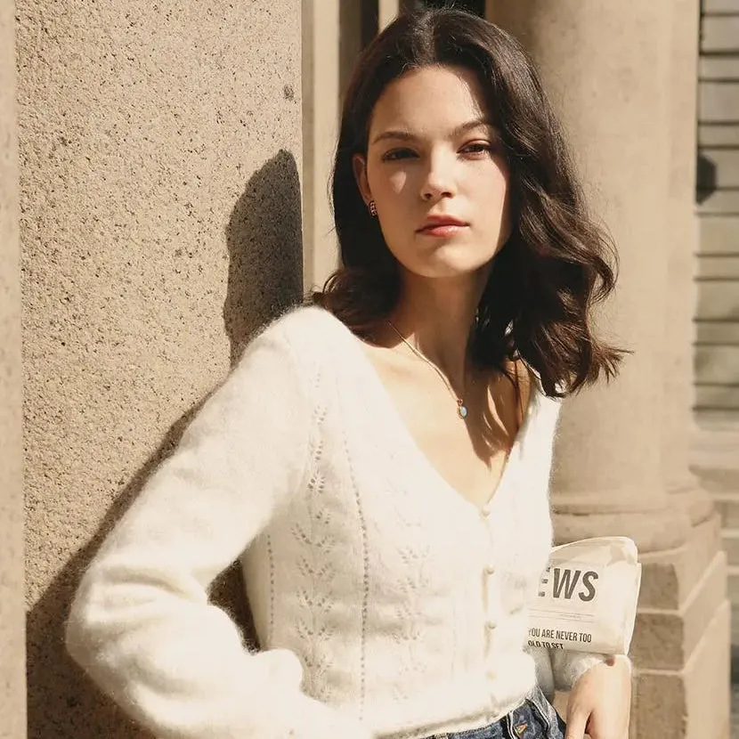 Carissa Mohair Cardigan - Ivory sold by Etela Petite product image thumbnail 3