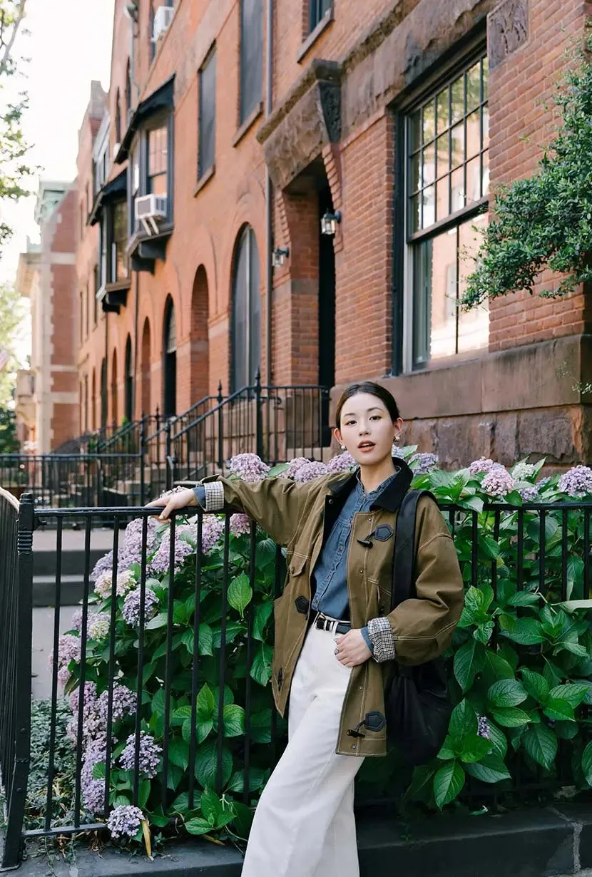 Bryce Cotton Barn Jacket - Olive Brown sold by Etela Petite product image thumbnail 4