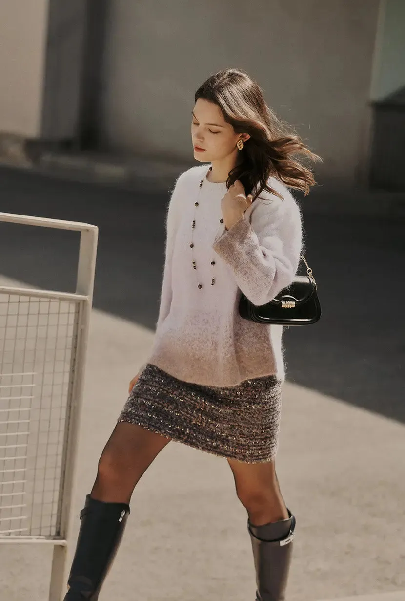 Petite Dale Mohair Sweater - Ombre Plum sold by Etela Petite product image thumbnail 2