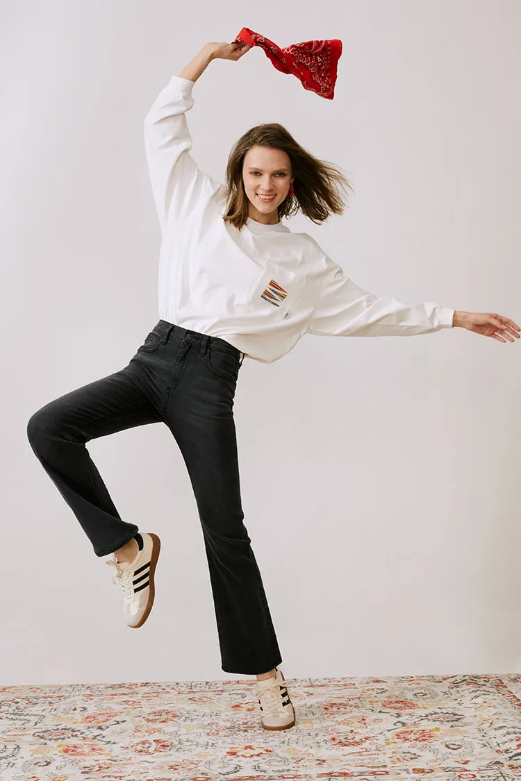 The French Song Mid Rise Bootcut Jeans sold by Etela Petite product image thumbnail 5