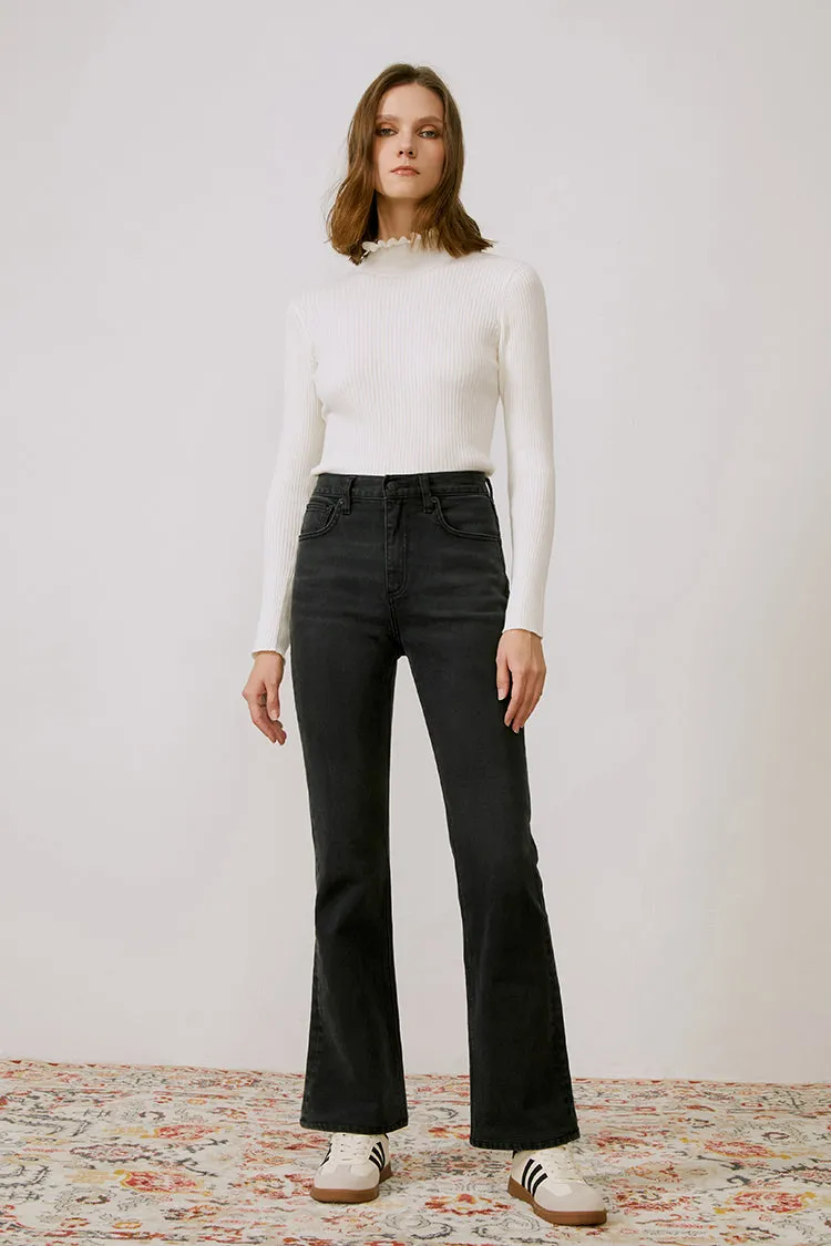 The French Song Mid Rise Bootcut Jeans sold by Etela Petite product image thumbnail 4