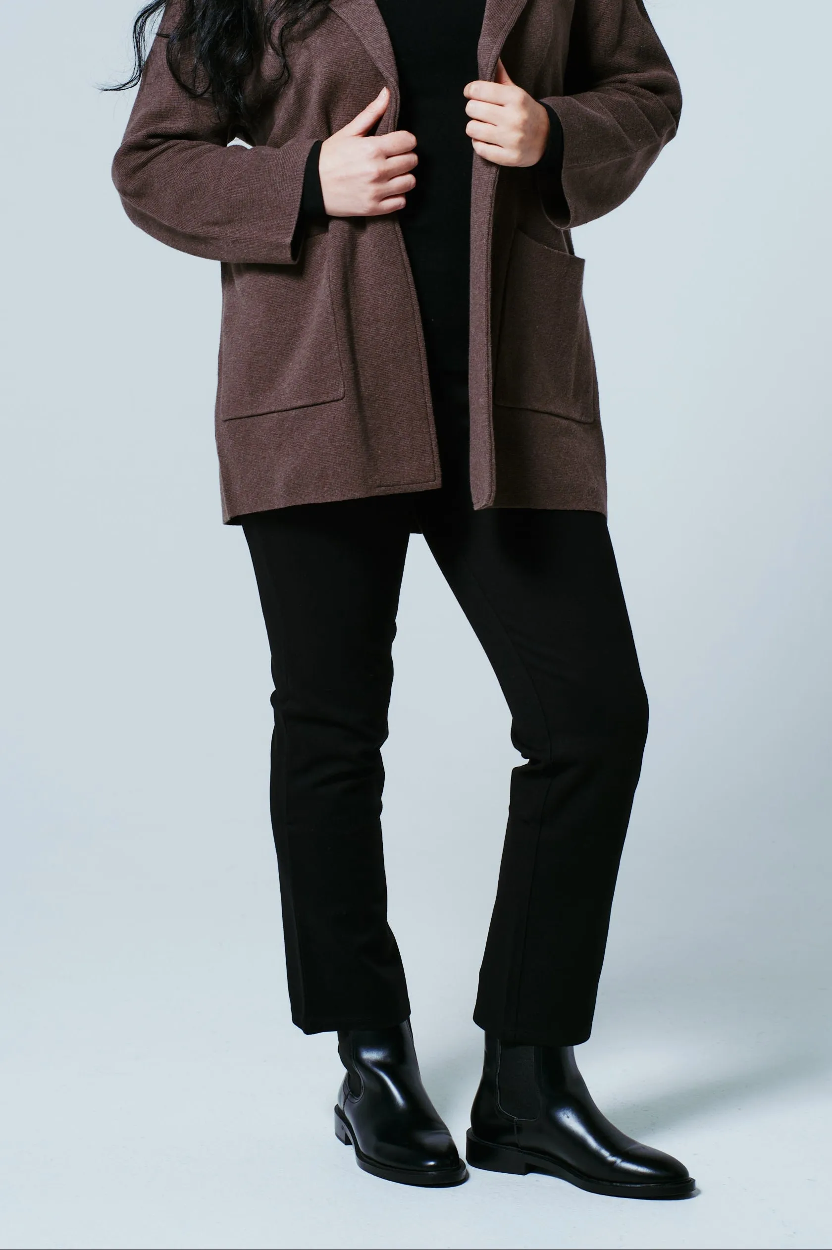 Livia Petite Ponte Pant in Noir sold by Etela Petite product image thumbnail 4