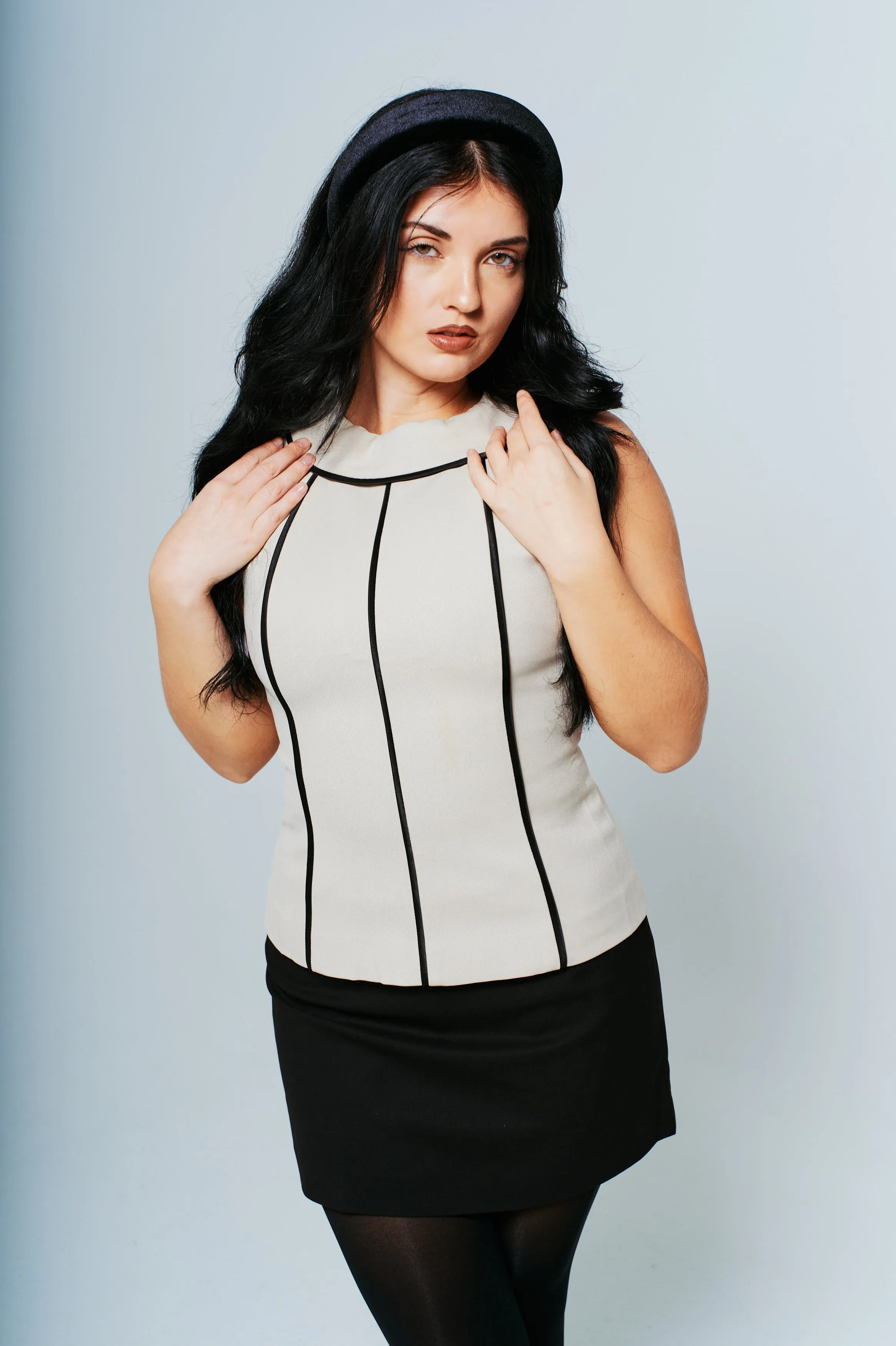 Jackie Petite Striped Top in Nude sold by Etela Petite product image thumbnail 2