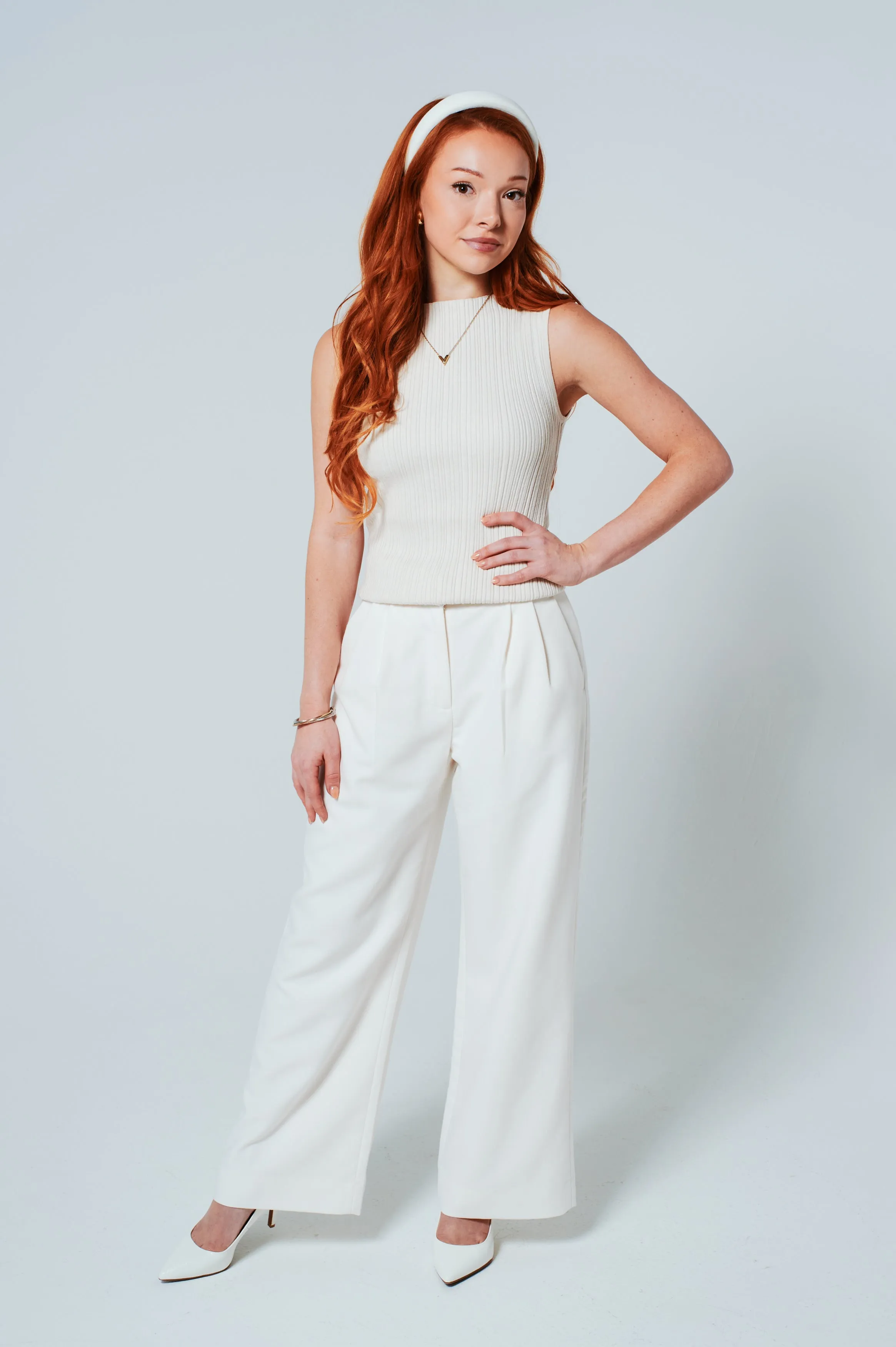Sylvie Petite Cashmere Blend Top in Moon sold by Etela Petite product image thumbnail 3