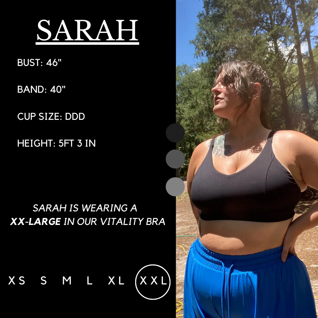 Black Vitality Bra sold by Etela Petite product image thumbnail 3