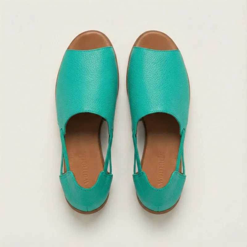 Turquoise Peep Toes made by Etela Petite