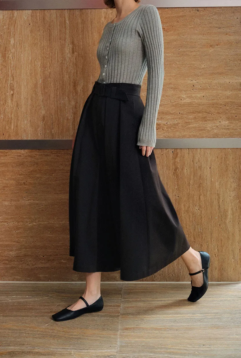 Darby Wide-Leg Cotton Pants - Black sold by Etela Petite product image thumbnail 3