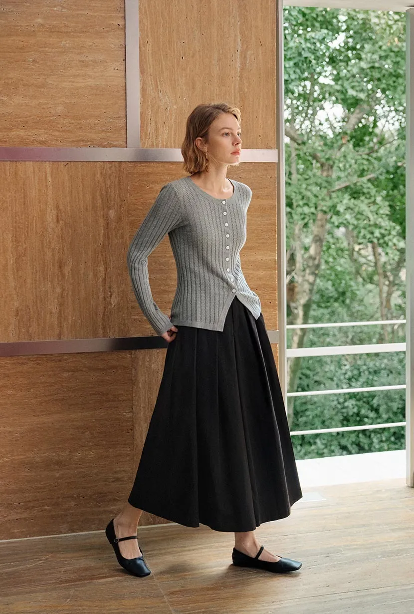 Darby Wide-Leg Cotton Pants - Black sold by Etela Petite product image thumbnail 4