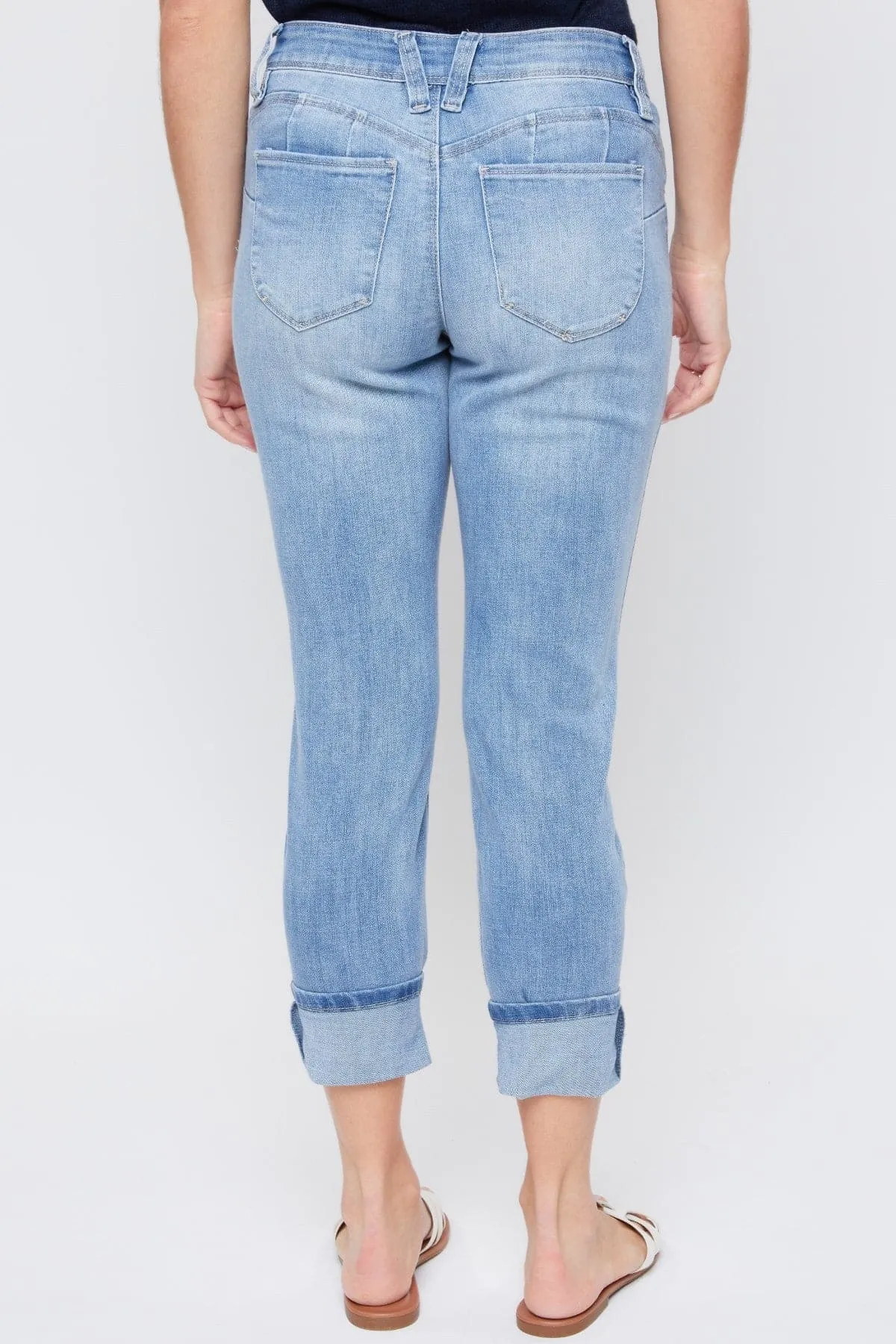 Petite WannaBettaButt Mid Rise Mega Cuff Jeans sold by Etela Petite product image thumbnail 2