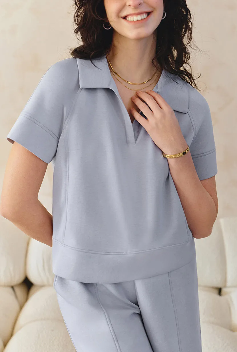 Elowen Cotton Top - Serenity Blue sold by Etela Petite product image thumbnail 2