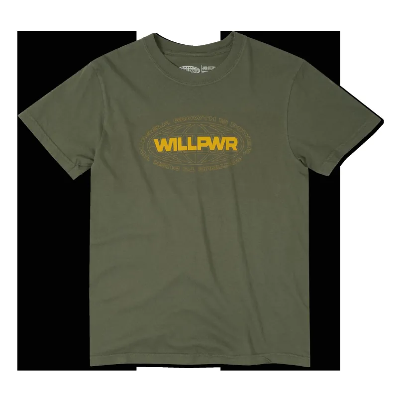 WILLPWR Globe Tee- Green sold by Will Tennyson