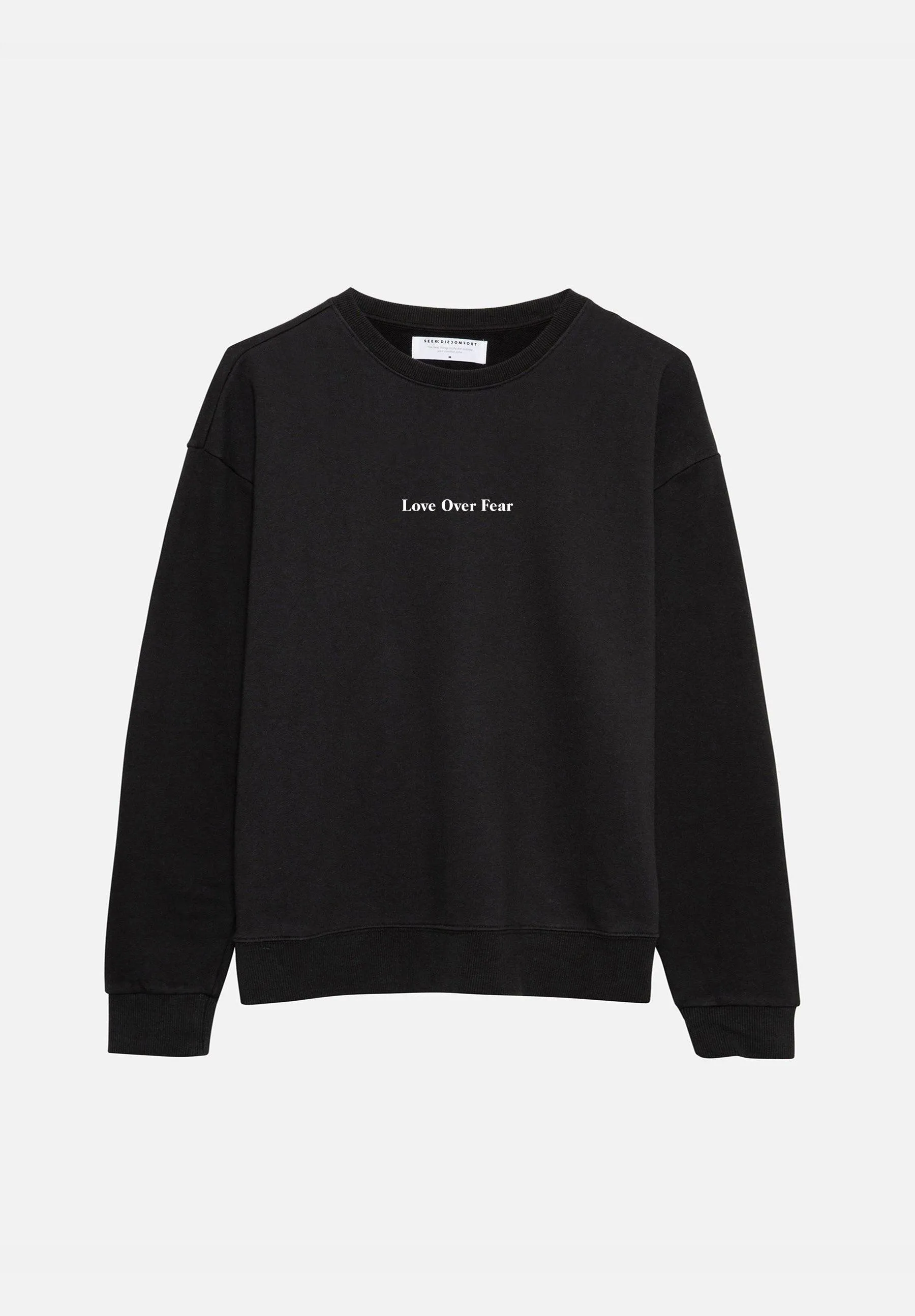 Love Over Fear' Essential Sweatshirt sold by Seek Discomfort