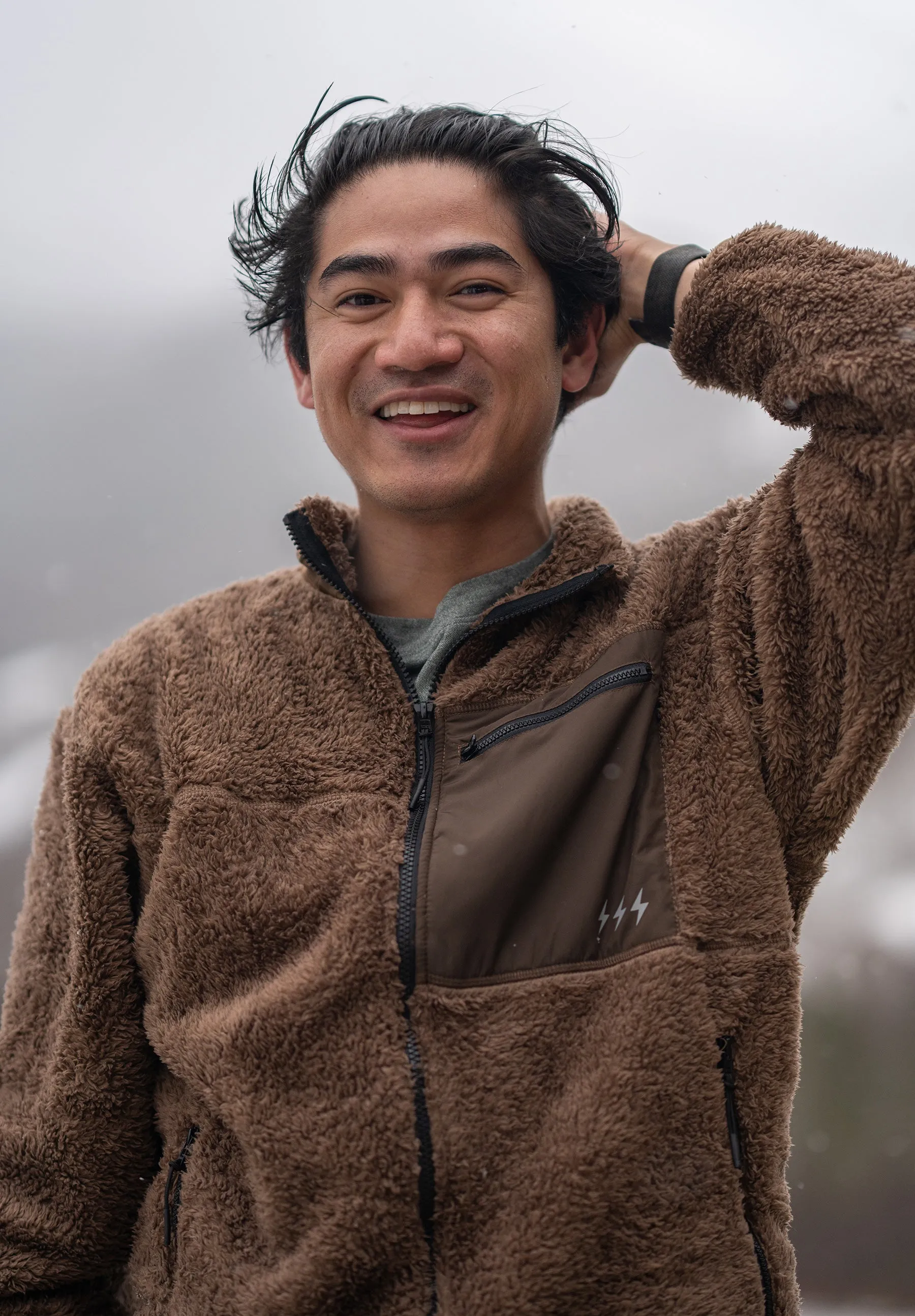 Brown Sherpa Jacket sold by Seek Discomfort