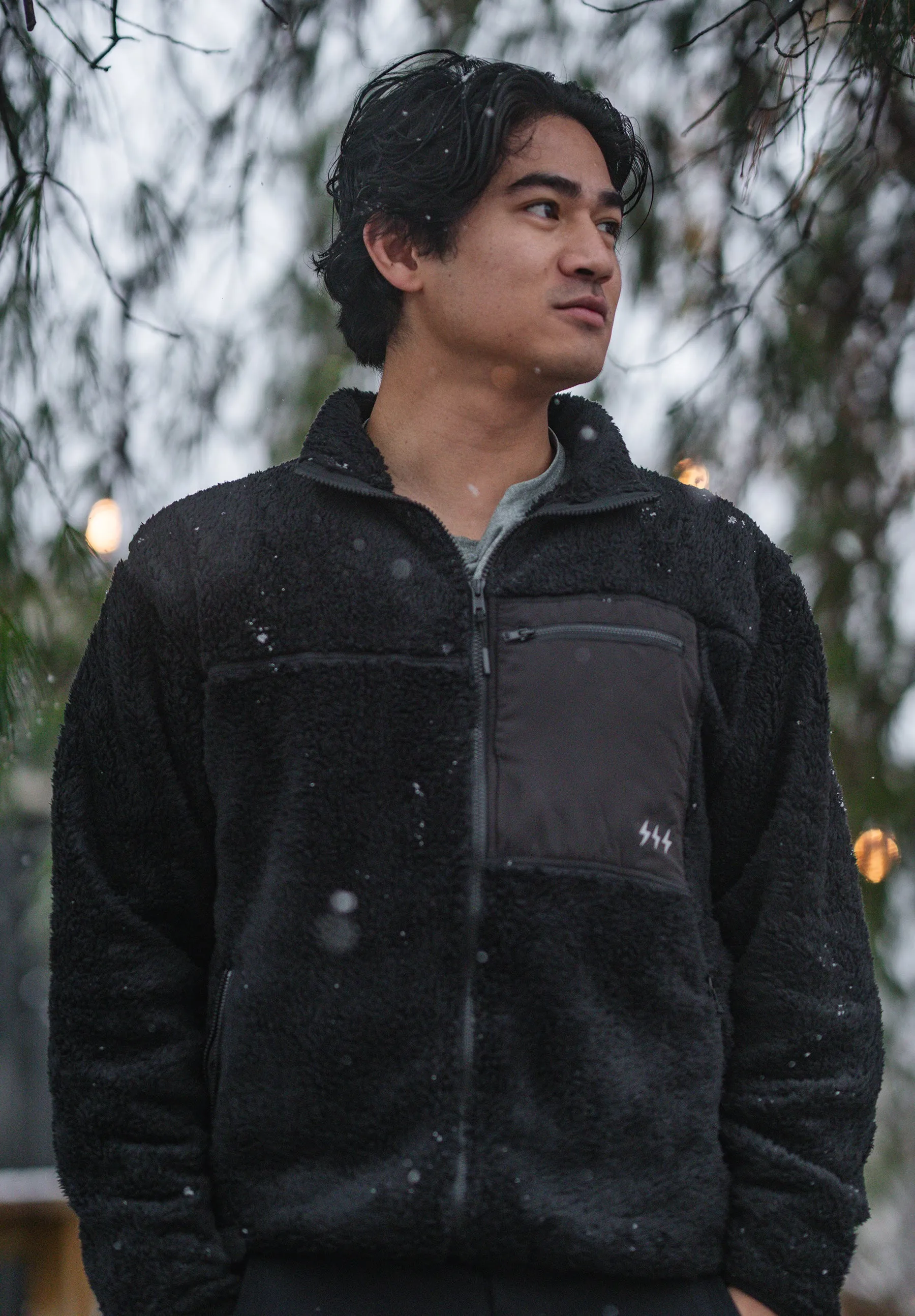 Black Sherpa Jacket sold by Seek Discomfort product image thumbnail 4