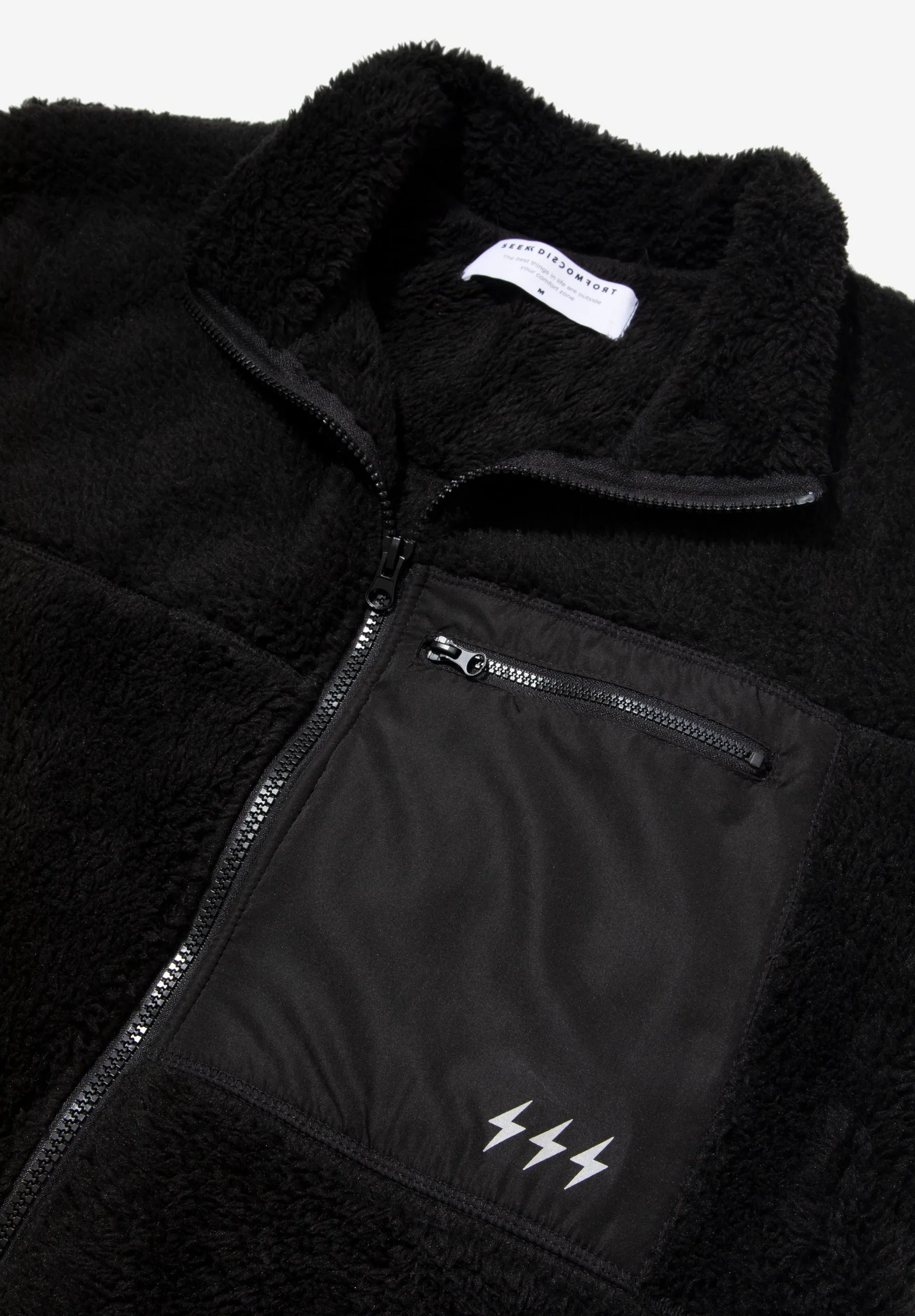 Black Sherpa Jacket sold by Seek Discomfort product image thumbnail 3