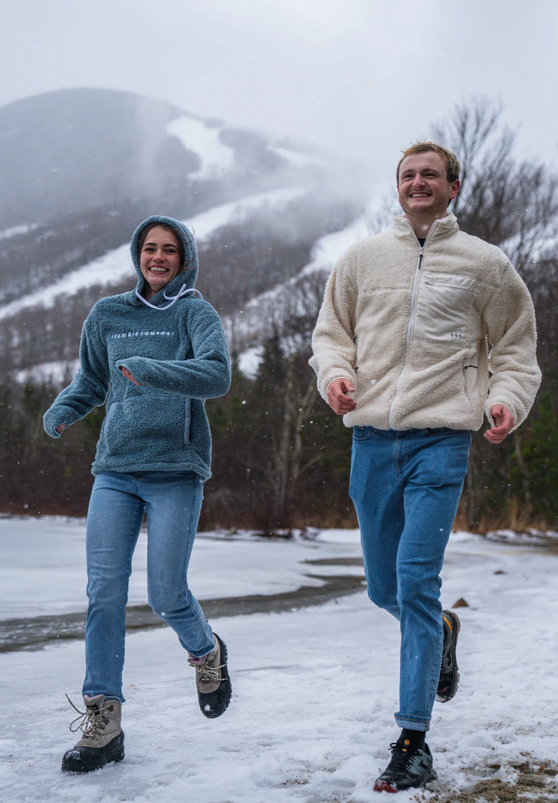 Slate Sherpa Hoodie sold by Seek Discomfort product image thumbnail 4