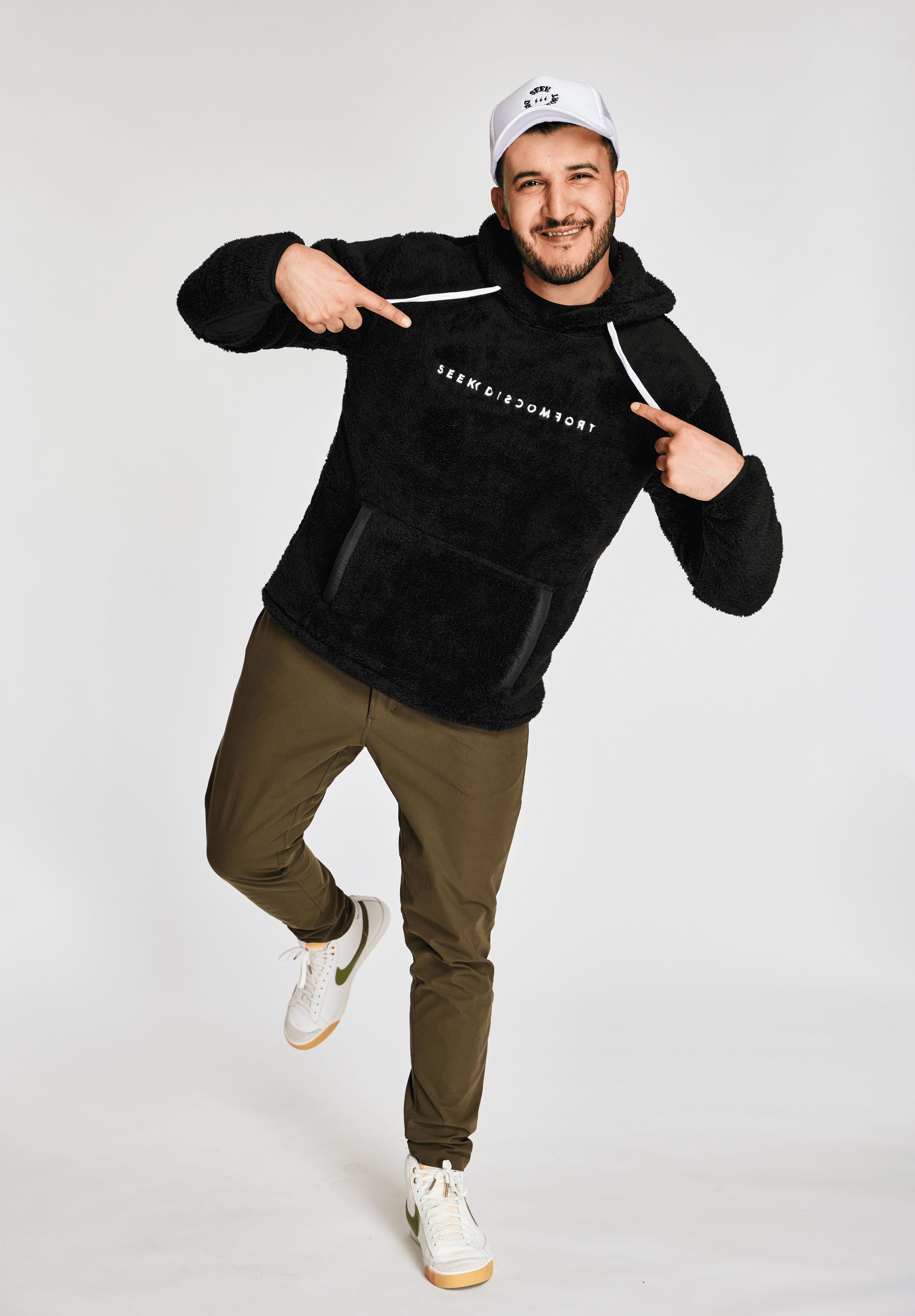 » Black Sherpa Hoodie (5% off) sold by Seek Discomfort