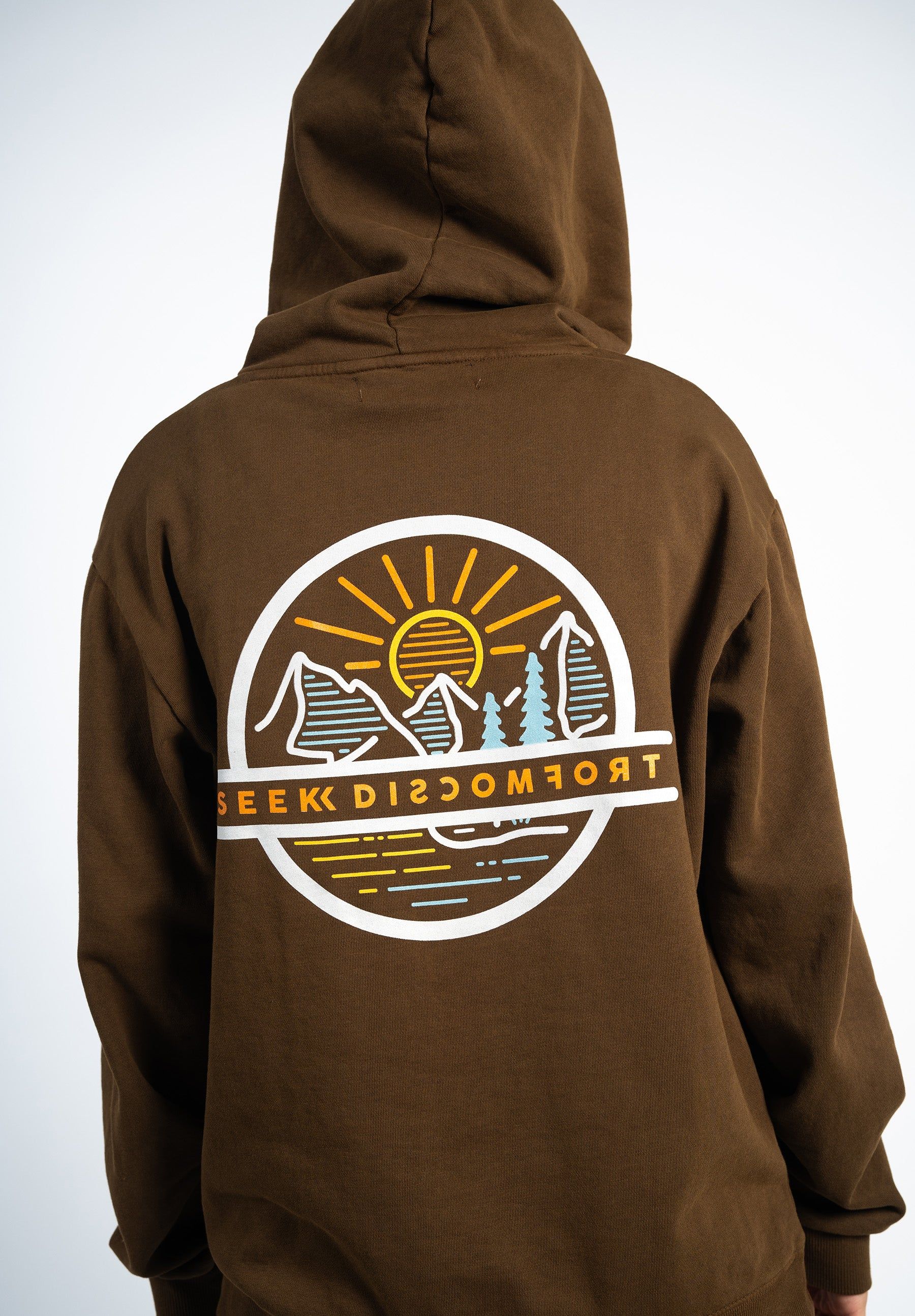 Brown Summit Hoodie sold by Seek Discomfort product image thumbnail 3