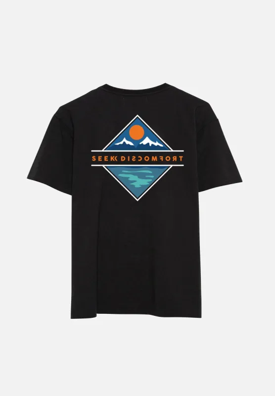 Black Shoreline Tee sold by Seek Discomfort