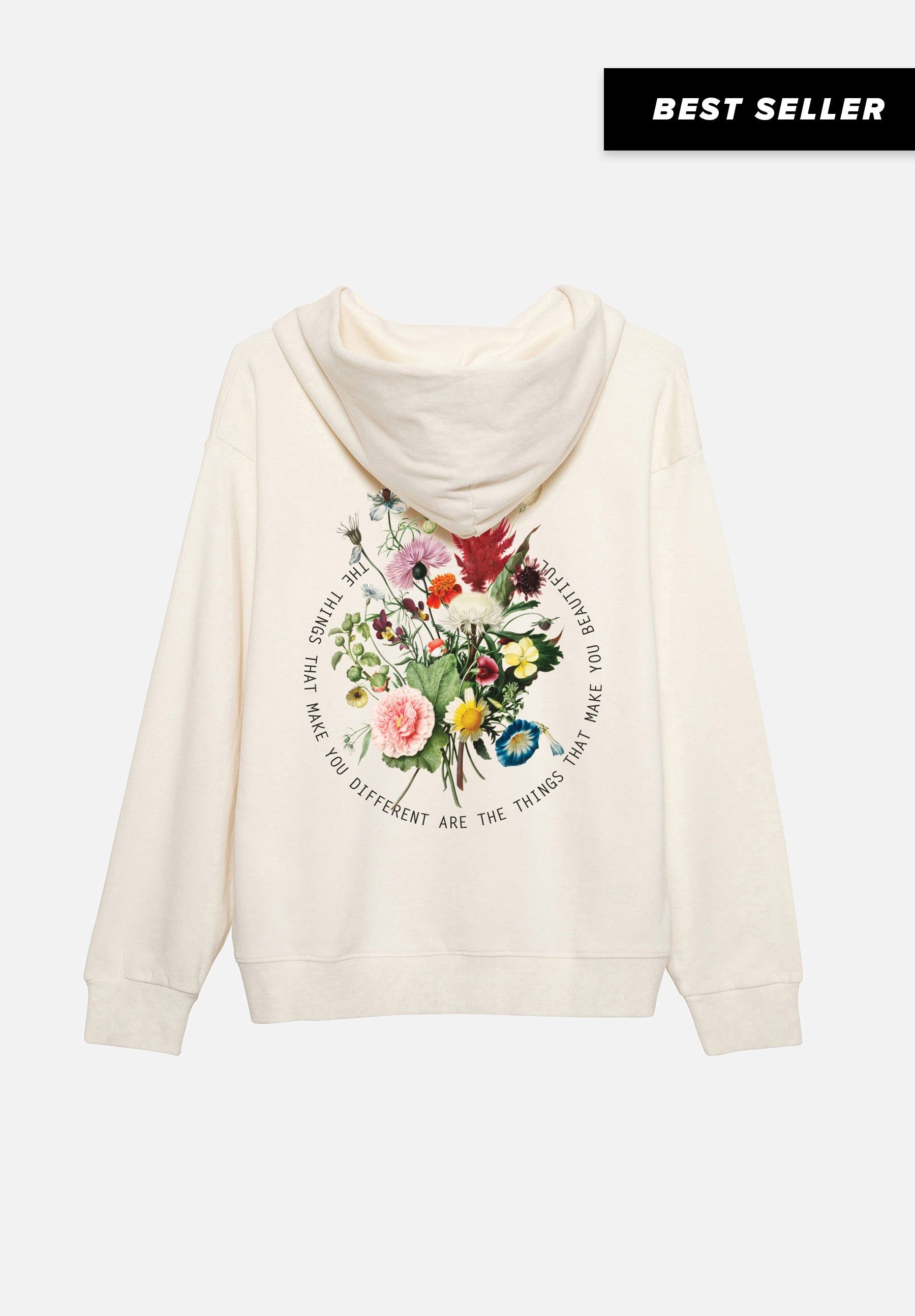 Bone Flowers Hoodie sold by Seek Discomfort