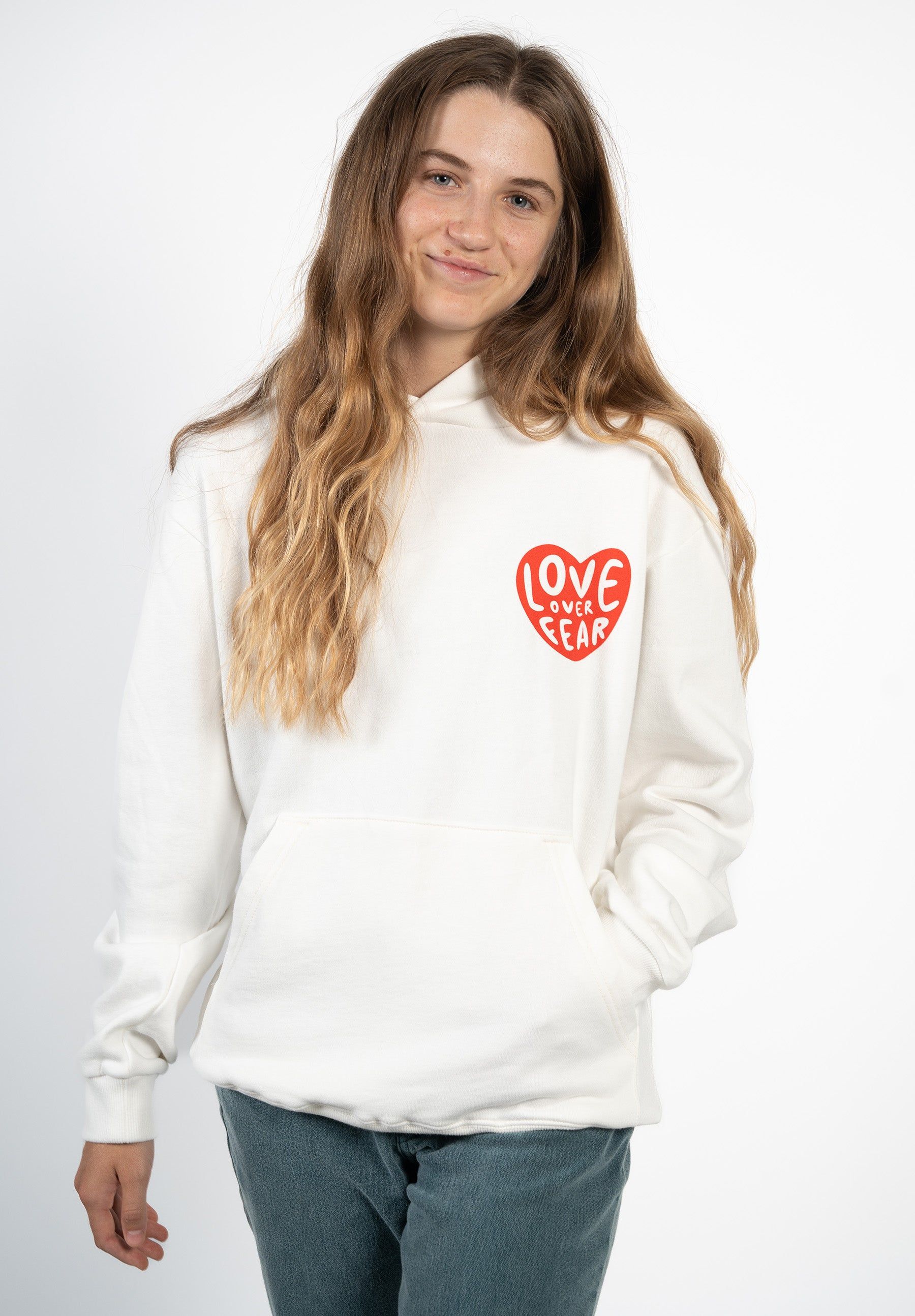 Bone Love Over Fear Hoodie sold by Seek Discomfort product image thumbnail 5