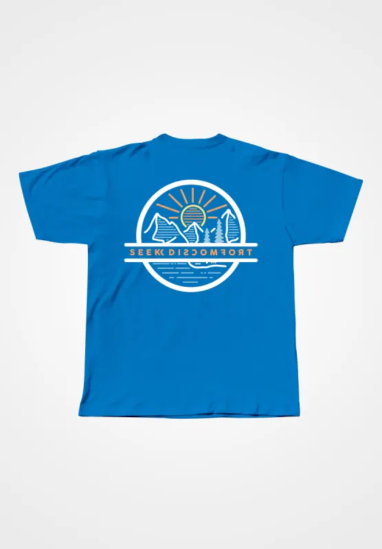Blue Summit Tee sold by Seek Discomfort
