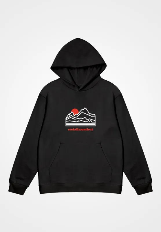Black Mountain Outline Hoodie sold by Seek Discomfort