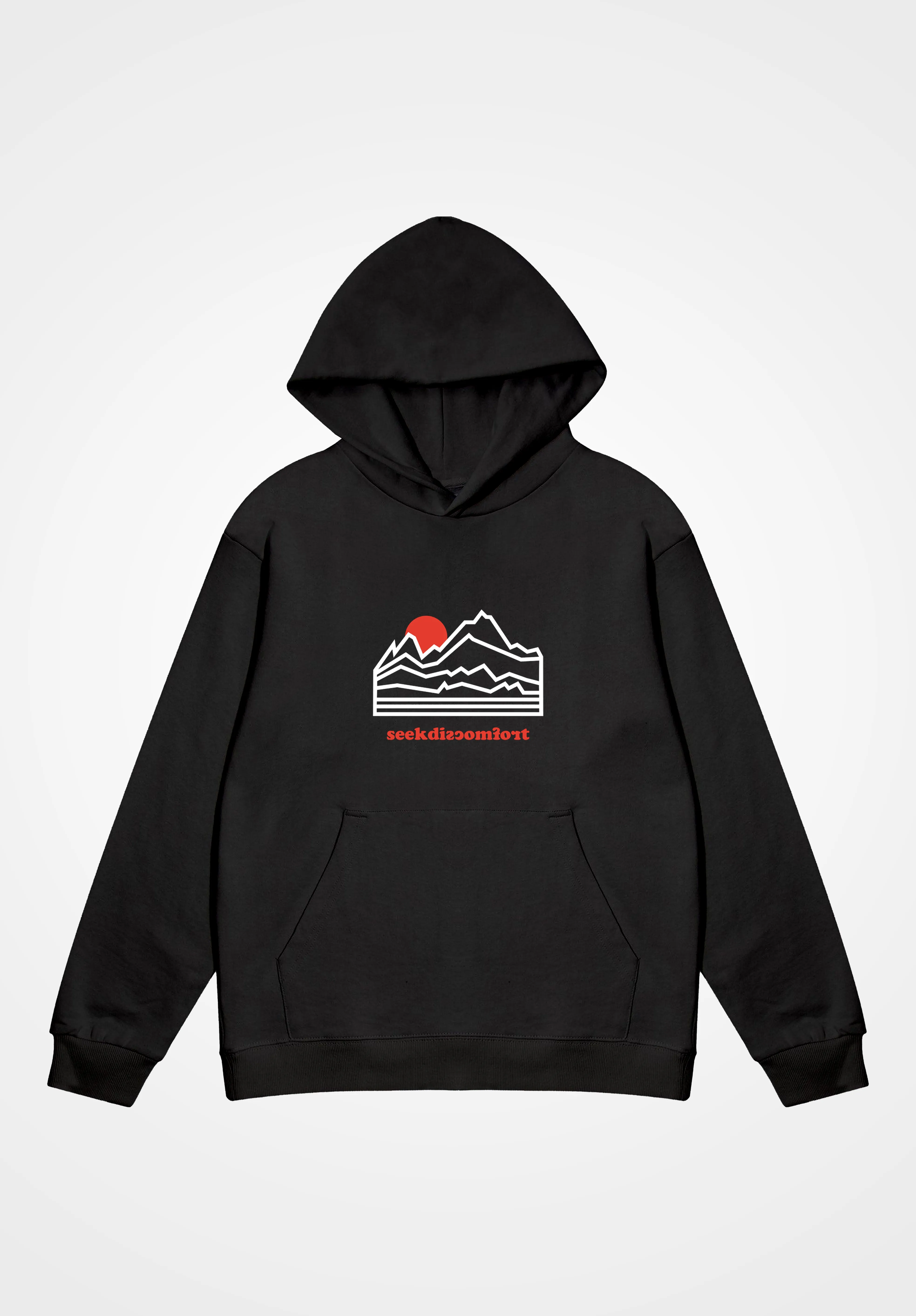 Black Mountain Outline Hoodie sold by Seek Discomfort