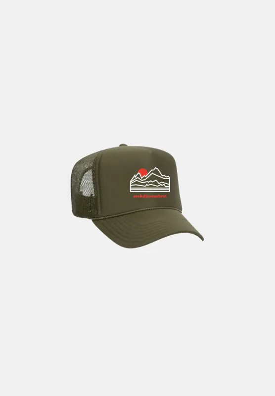 Mountains Trucker Hat sold by Seek Discomfort