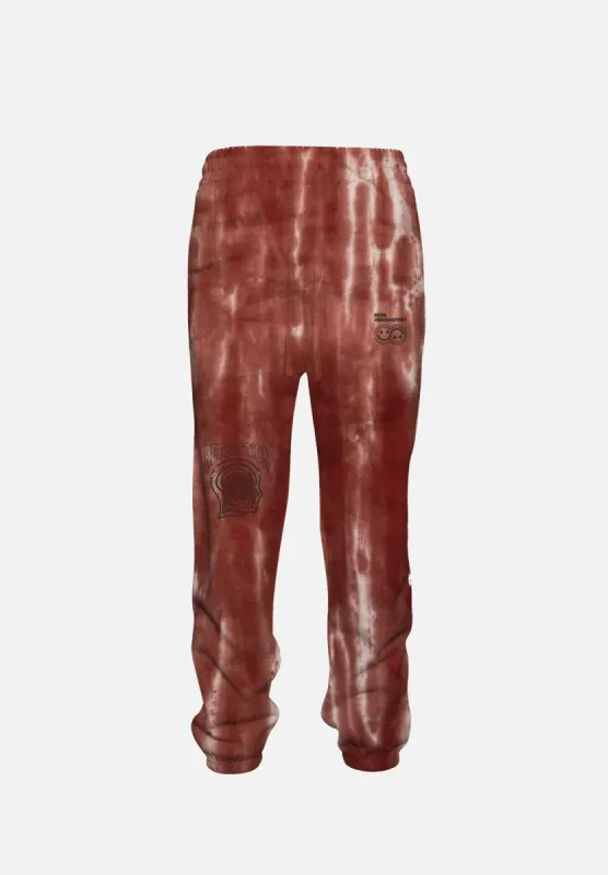 Burnt Orange Tie Dye 'Reflection' Sweatpants sold by Seek Discomfort