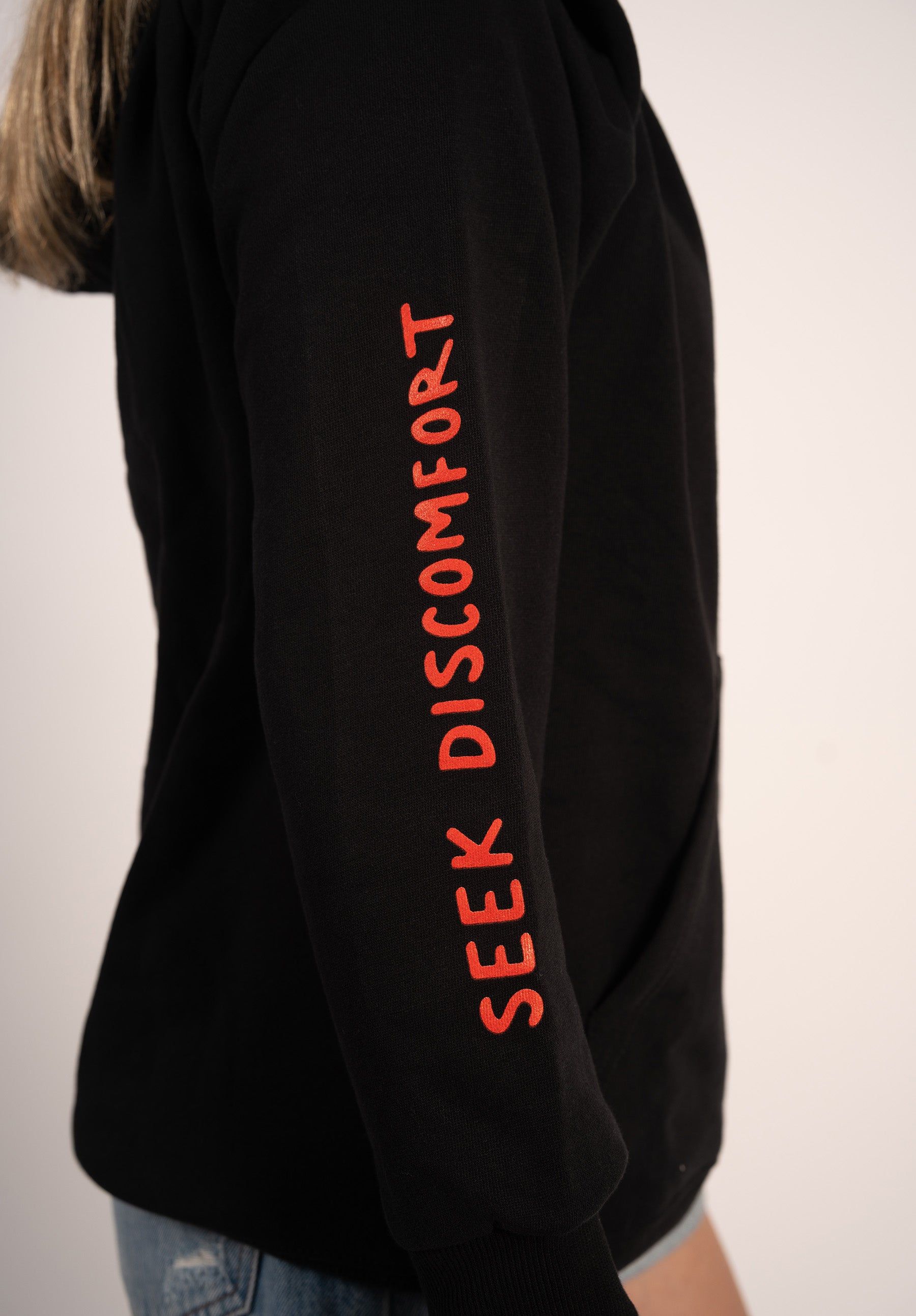 Black Love Over Fear Hoodie sold by Seek Discomfort product image thumbnail 4