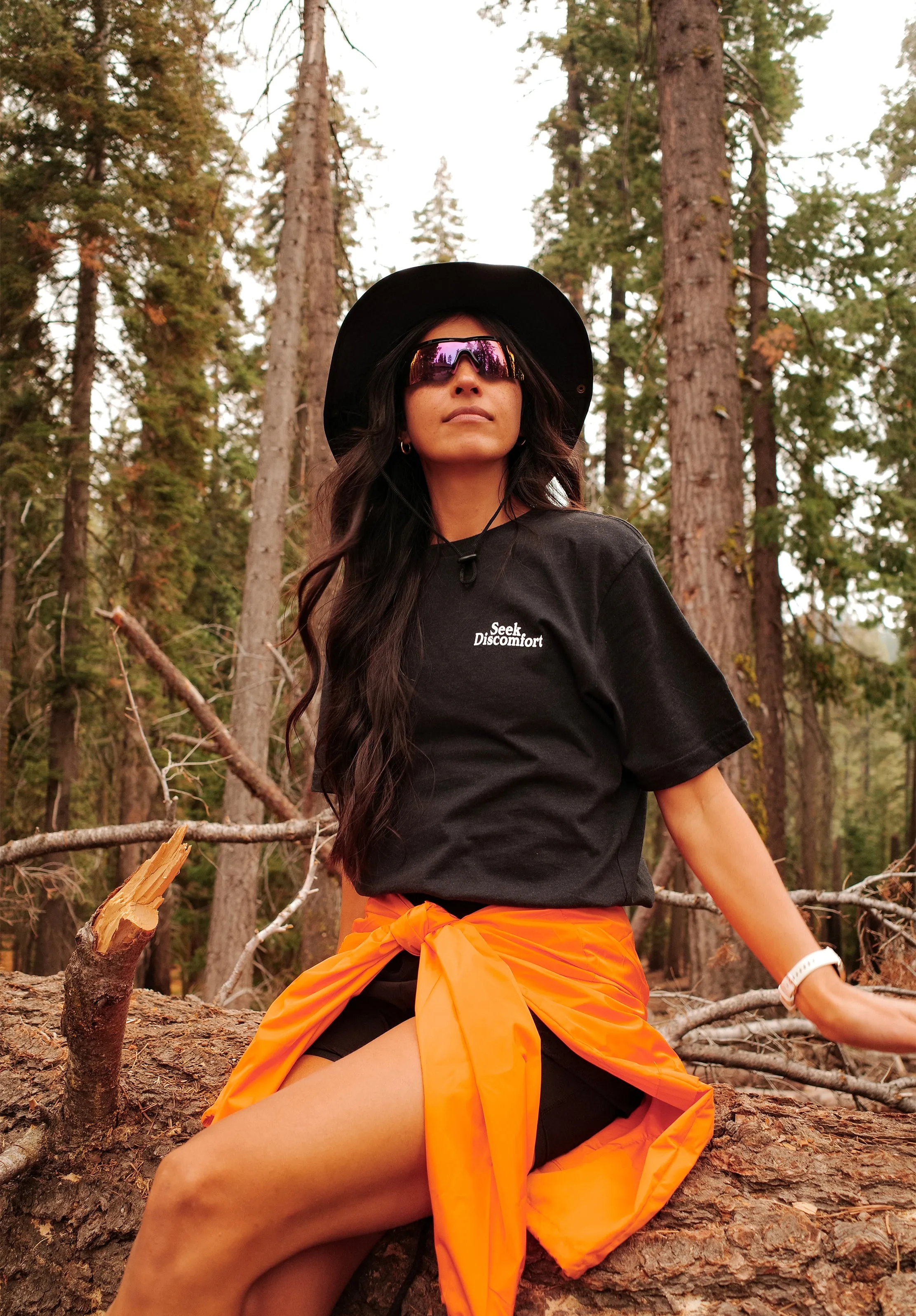 Climb Mountains Trail Tee Black sold by Seek Discomfort product image thumbnail 4