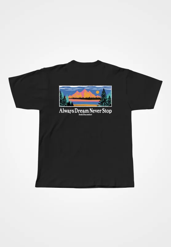 Climb Mountains Trail Tee Black sold by Seek Discomfort