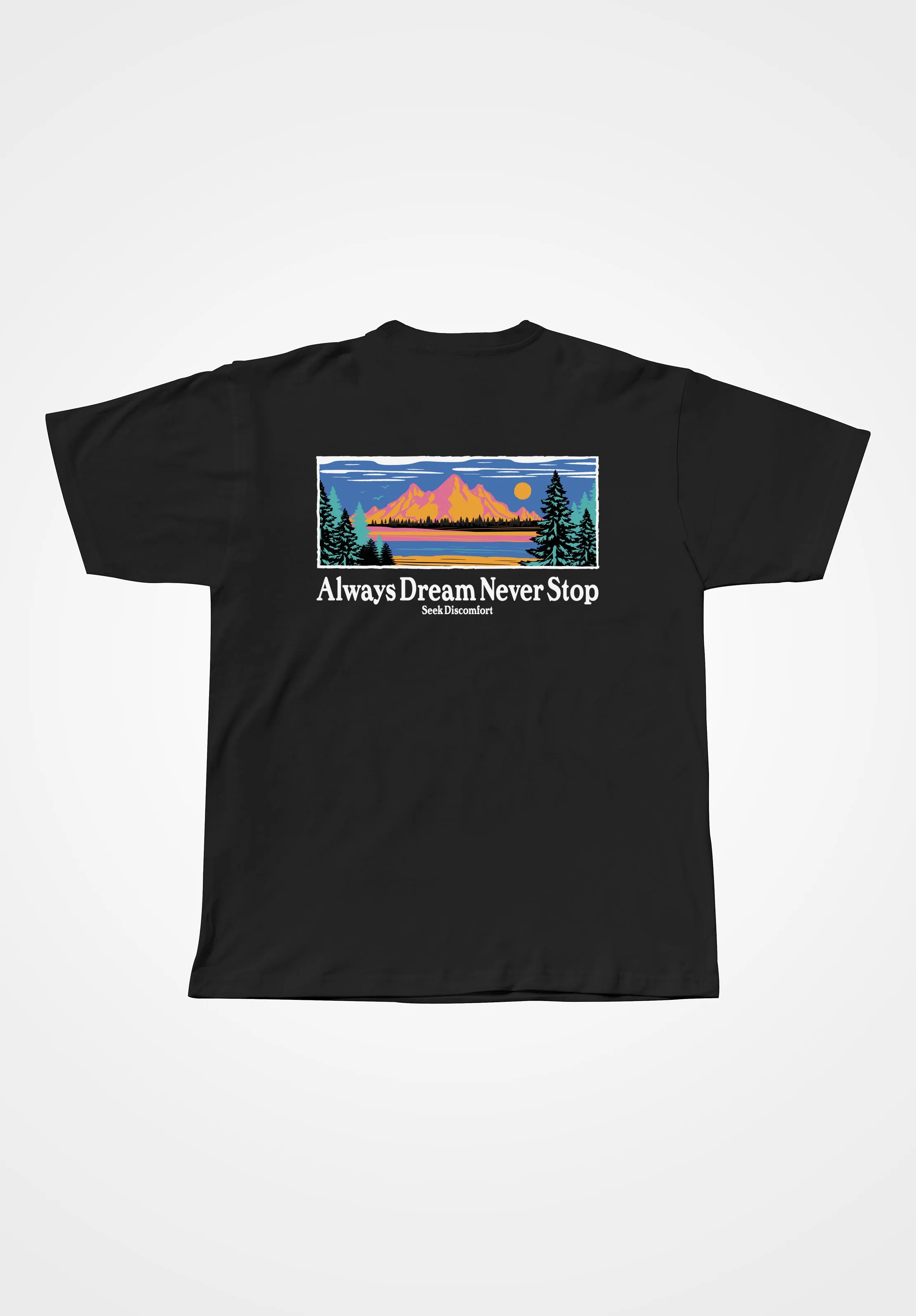 Climb Mountains Trail Tee Black sold by Seek Discomfort