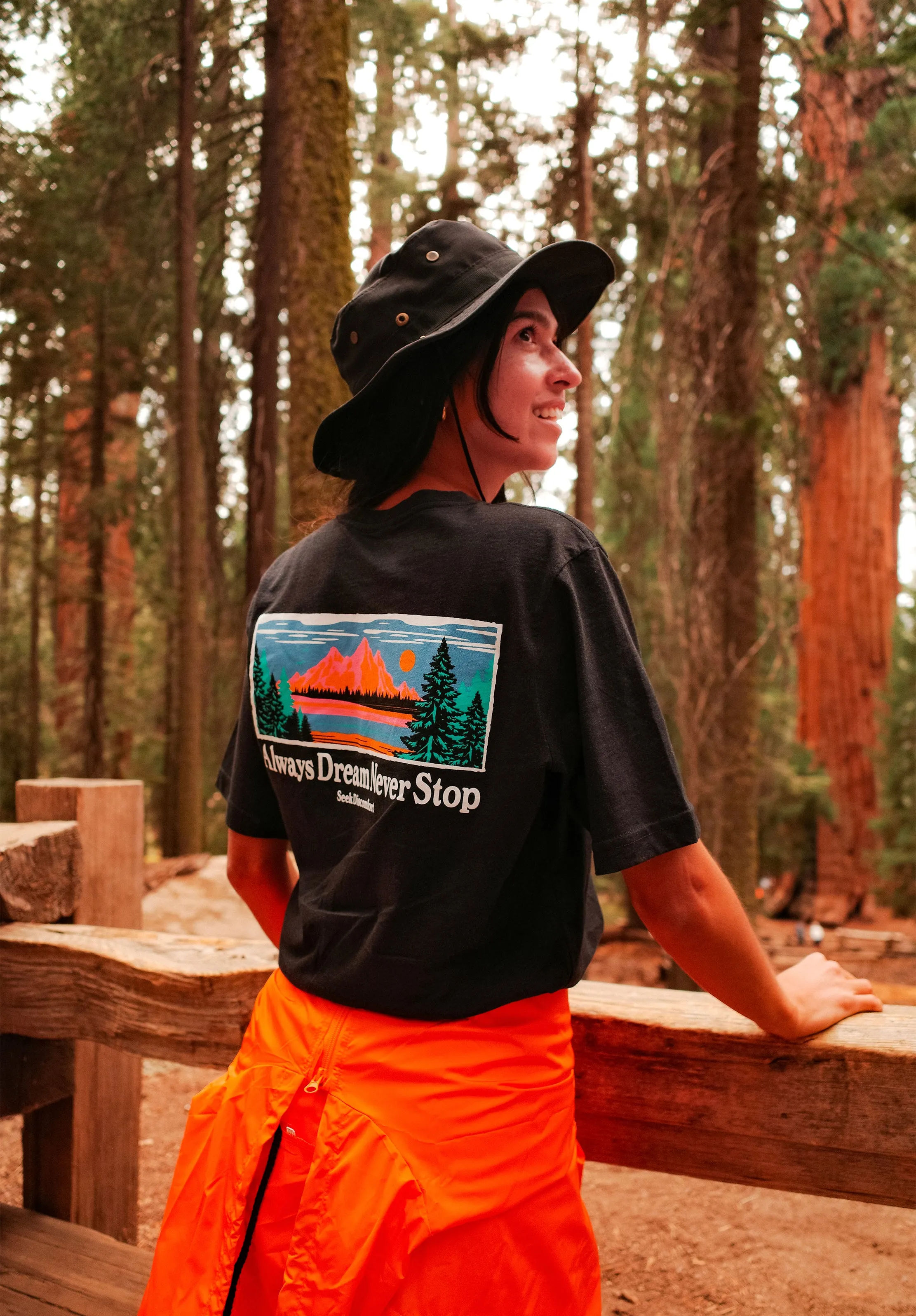 Climb Mountains Trail Tee Black sold by Seek Discomfort product image thumbnail 3