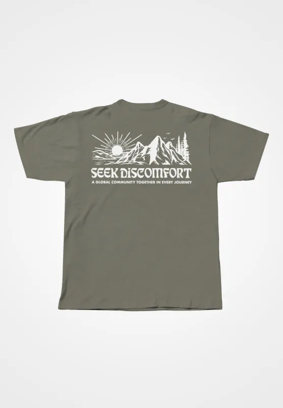 Mountain Spirit Trail Tee - Olive Heather sold by Seek Discomfort
