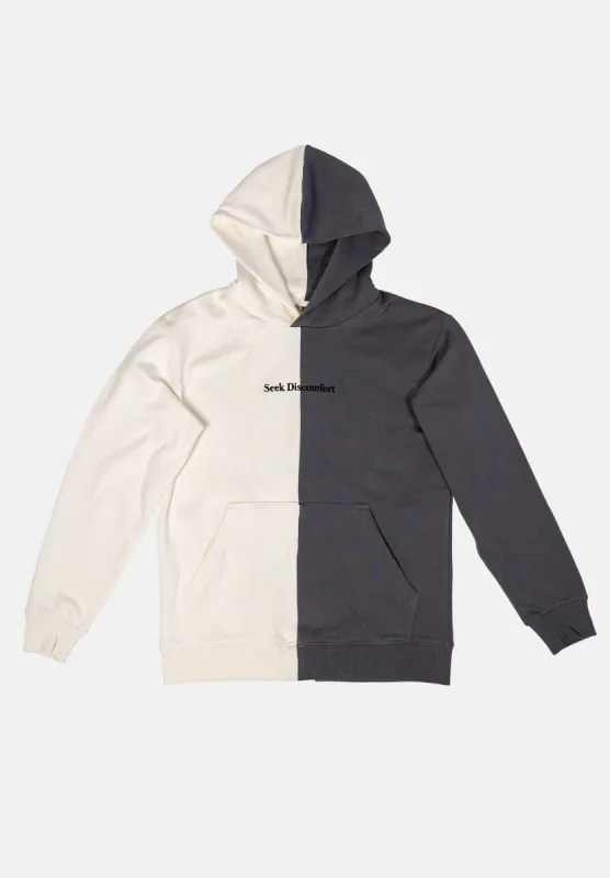 Washed Gray Split Seeker Hoodie sold by Seek Discomfort