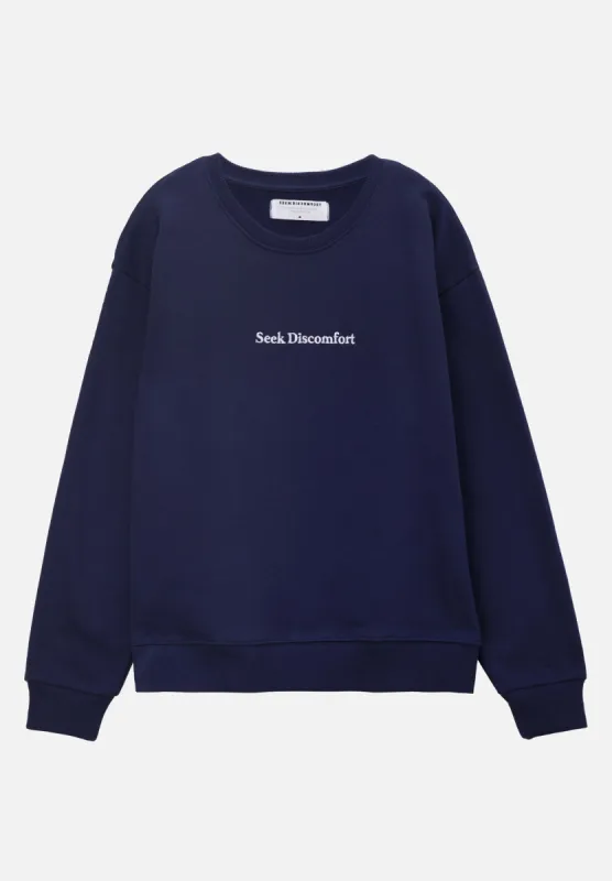 Indigo Seeker Sweatshirt sold by Seek Discomfort