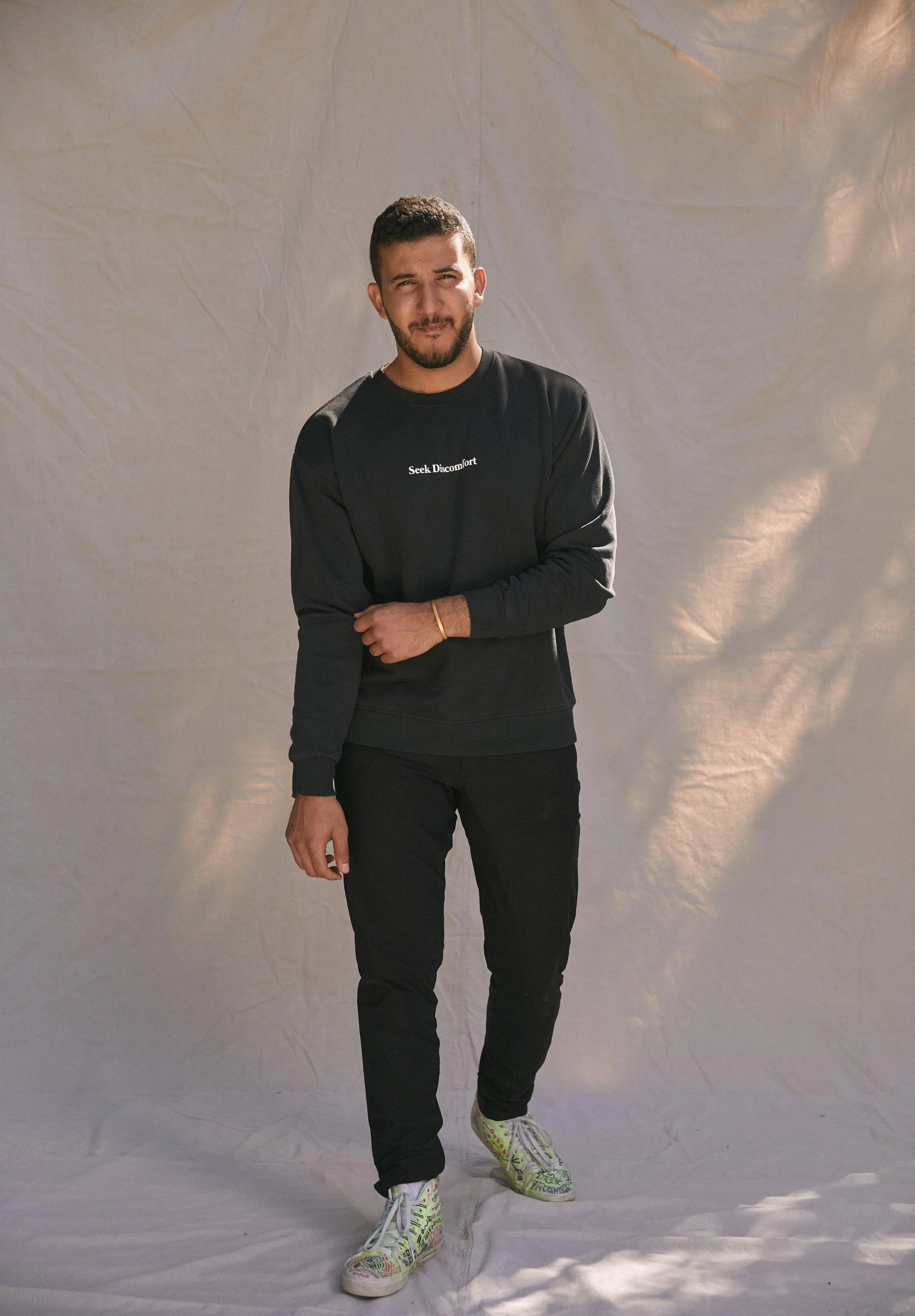 Black Seeker Sweatshirt sold by Seek Discomfort product image thumbnail 3