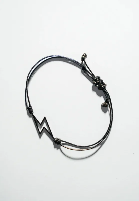 Black Rope Bracelet - Black Bolt sold by Seek Discomfort